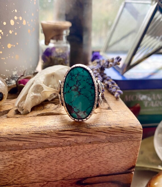 Vibrant turquoise ring. Solid silver and turquois… - image 6