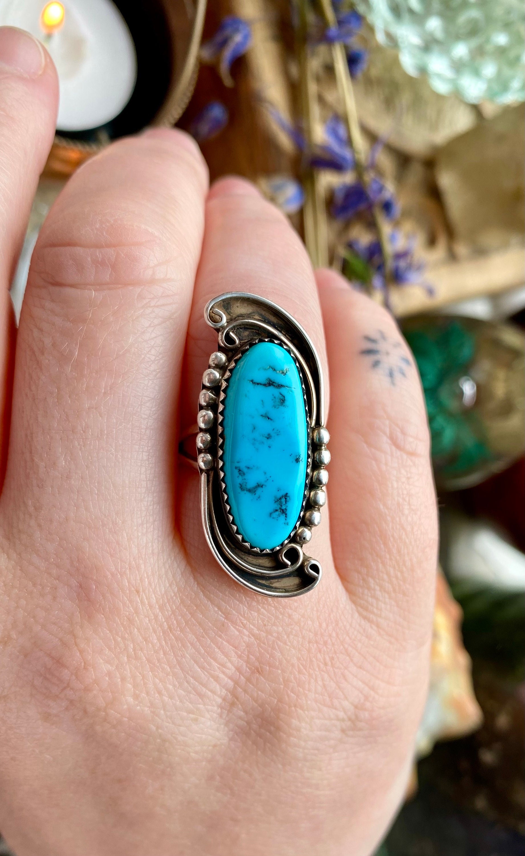 Vintage Navajo Turquoise Ring. Vintage South Western