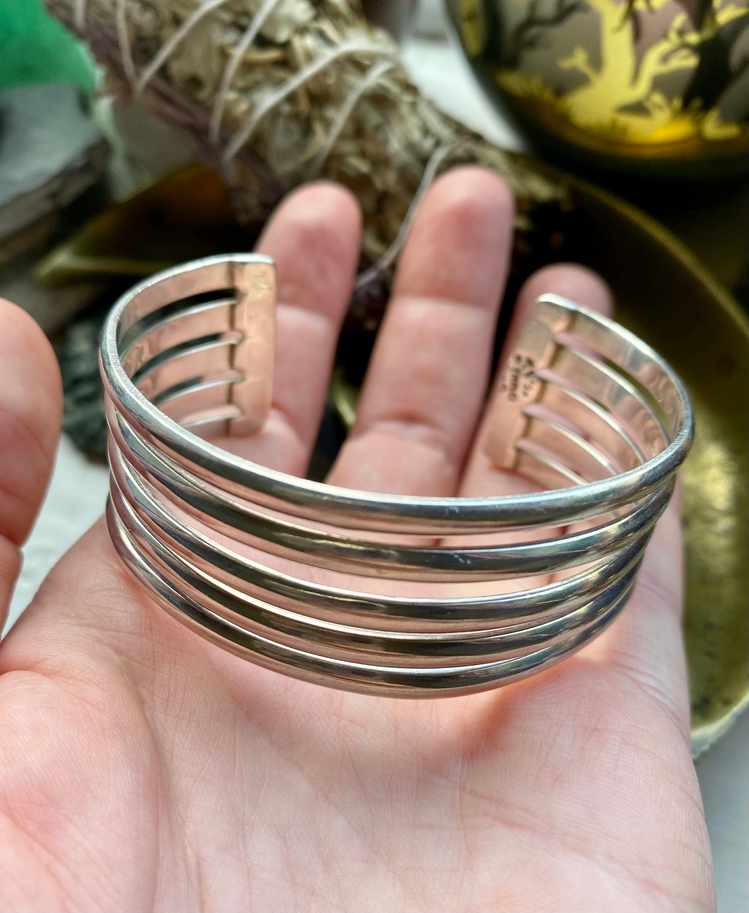 ◇期間限定〜9/5 ◇vintage mexican silver cuff VINTAGE LATON TB-63 MEXICO STERLING & BRASS CUFF BRACELET