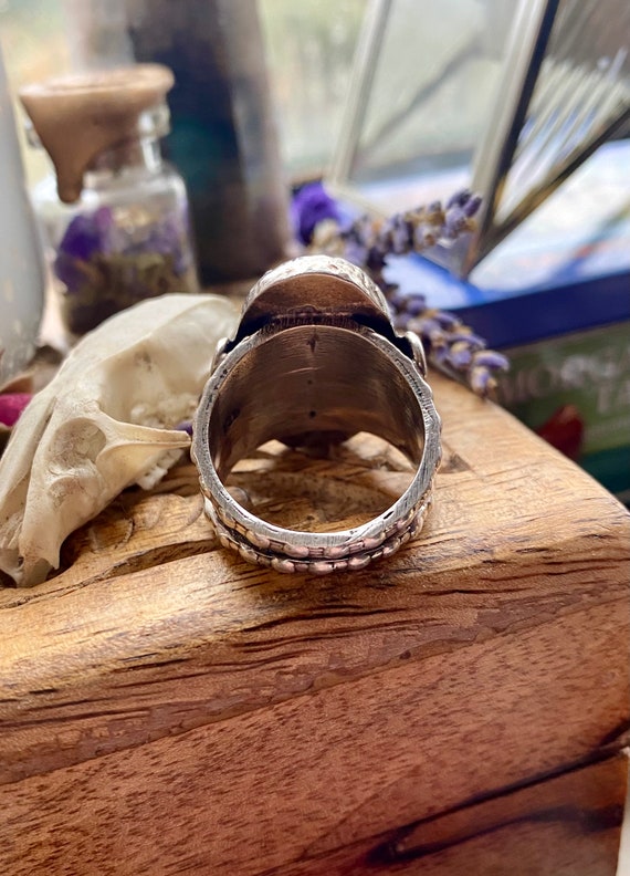 Vibrant turquoise ring. Solid silver and turquois… - image 9