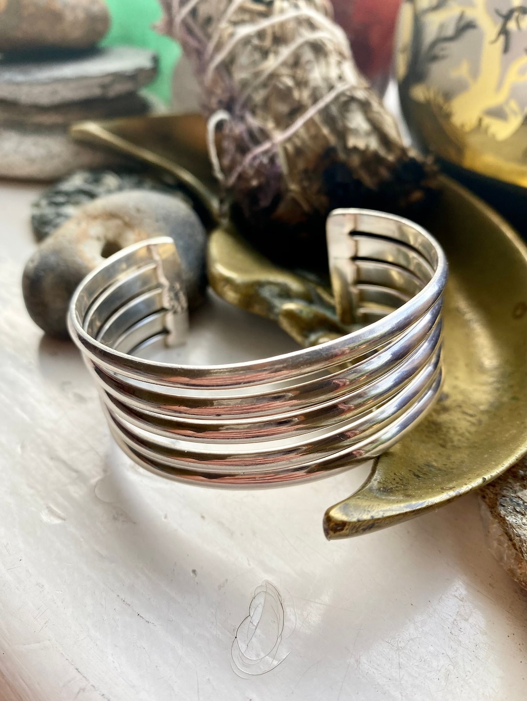◇期間限定〜9/5 ◇vintage mexican silver cuff Vintage Chunky 'taxco' Silver Cuff. Vintage Mexican Bangle