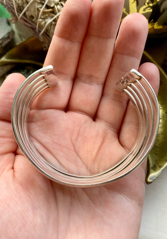 Vintage Chunky 'taxco' Silver Cuff. Vintage Mexican Bangle