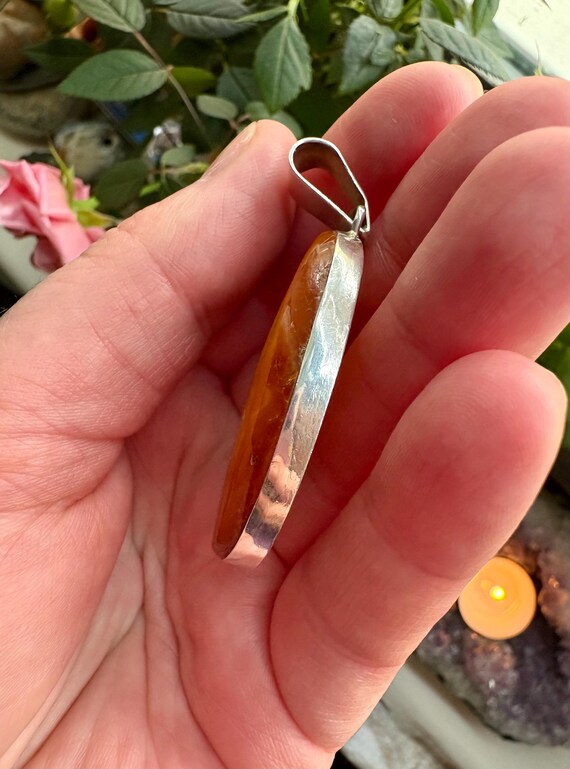 Delicious butterscotch amber statement pendant. L… - image 5