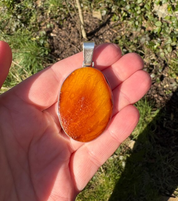 Delicious butterscotch amber statement pendant. L… - image 3
