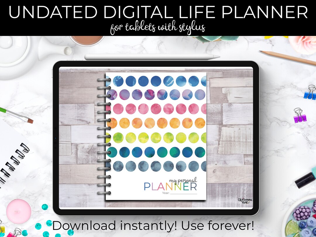 Undated Digital Life Planner for Ipad, Goodnotes, Xodo, Notability ...