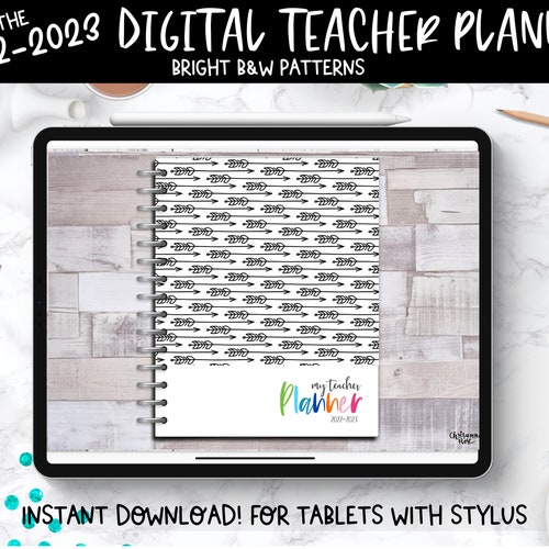 Teacher Digital Planner 20222023 School Year Instant Etsy