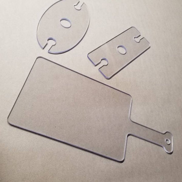 Plantilla de tabla de charcutería de acrílico transparente: Guía de fresado para carpintería