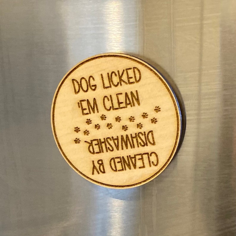 Funny Clean & Dirty Dishwasher Dog Licked em Dishwasher