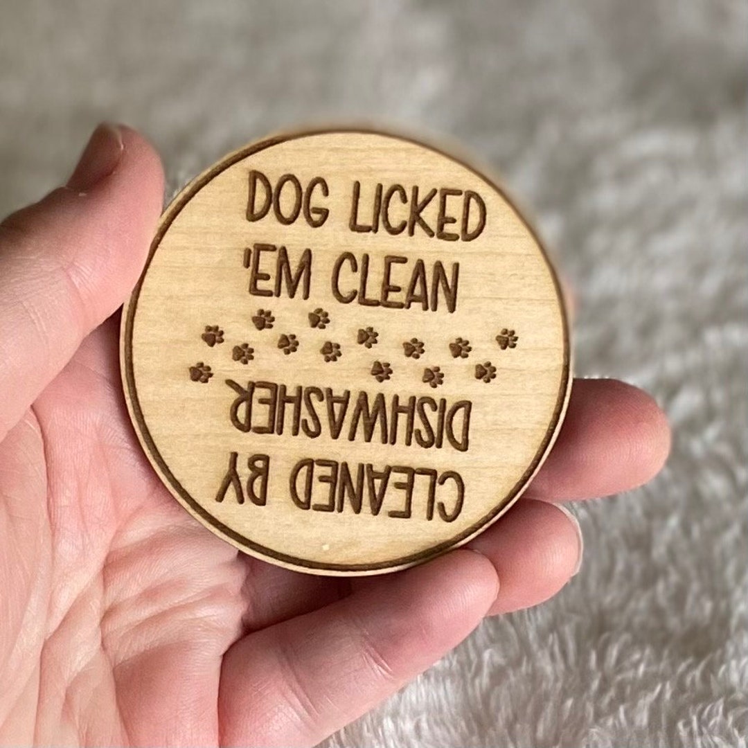 Funny Clean & Dirty Dishwasher Dog Licked em Dishwasher