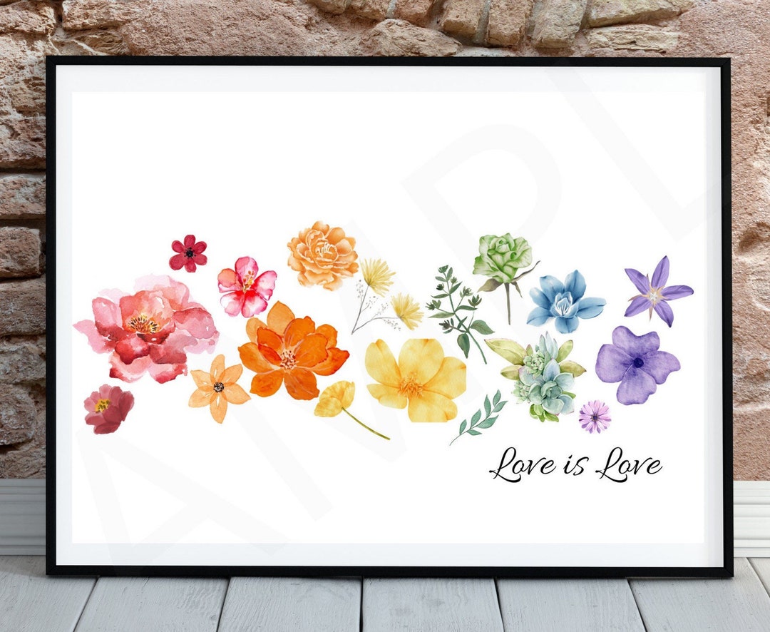 LGBTQ Pride Wall Art Print | Love is Love Print | LGBTQ Gift Idea ...