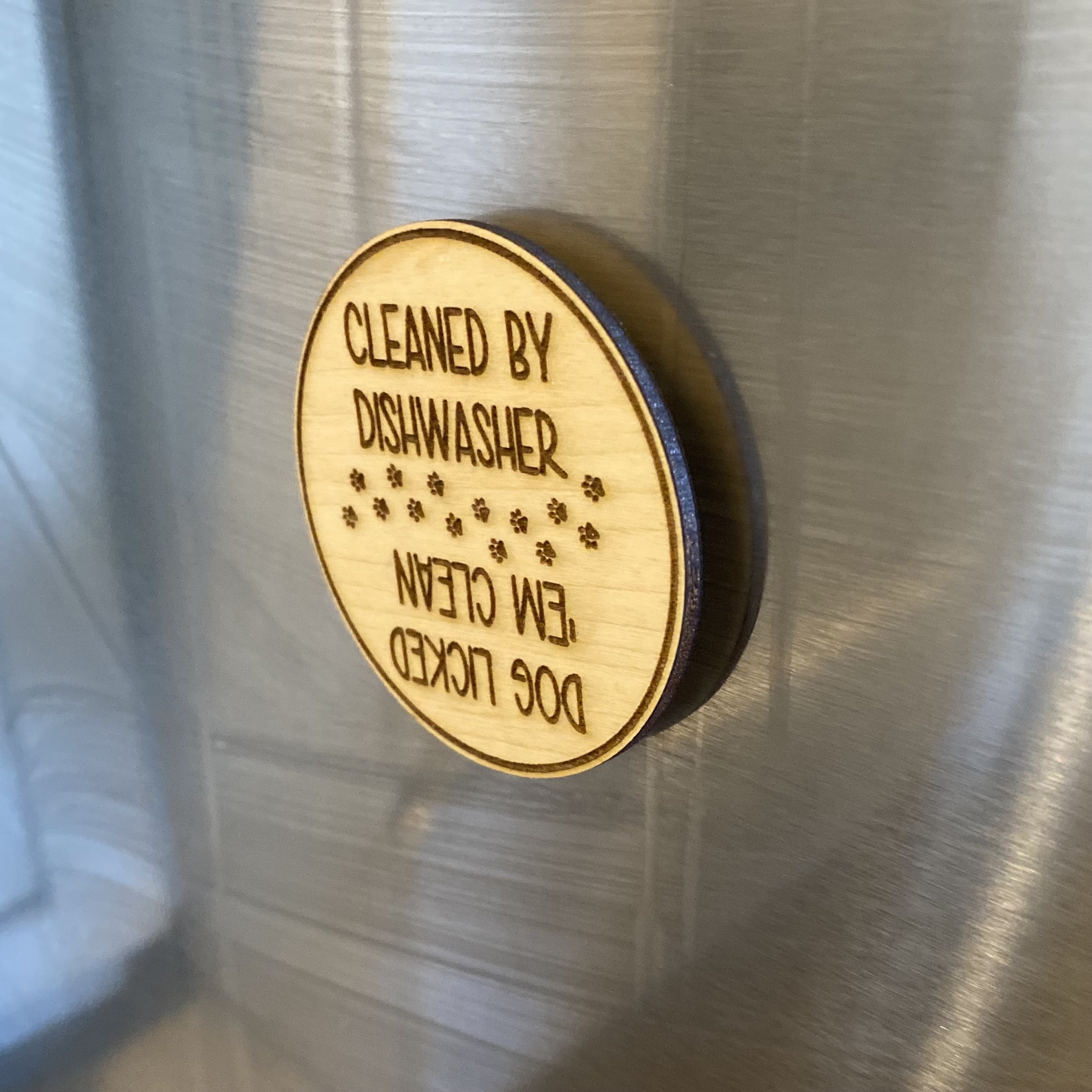 Funny Clean & Dirty Dishwasher Magnet, Dog Licked ‘em Dishwasher Magnet ...