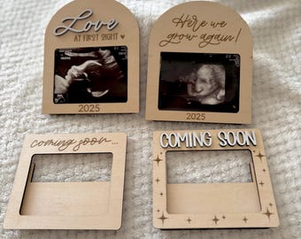 Ultrasound Fridge Magnet, Pregnancy Fridge Magnet, Coming Soon Pregnancy Announcement, Sonogram Fridge Magnet, Ultrasound Photo Frame