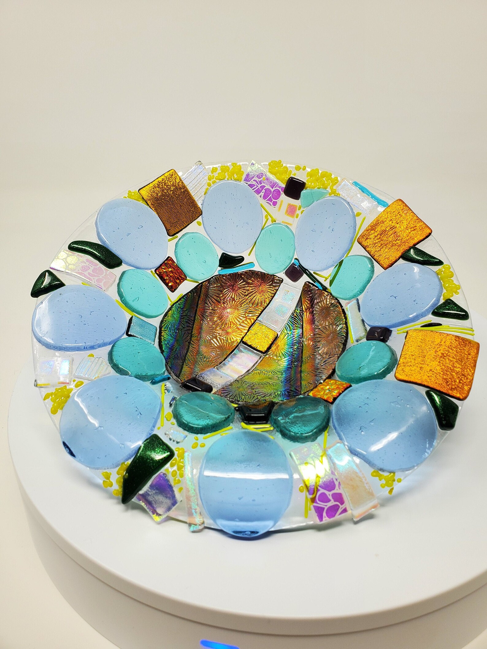 Asymmetrical Stained Glass Bowl Etsy