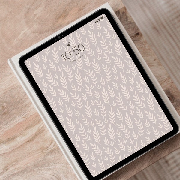 Warm Neutral iPad Wallpaper | Boho Tablet Background | Warm Boho Neutral | Minimalist Home Screen | Instant Download