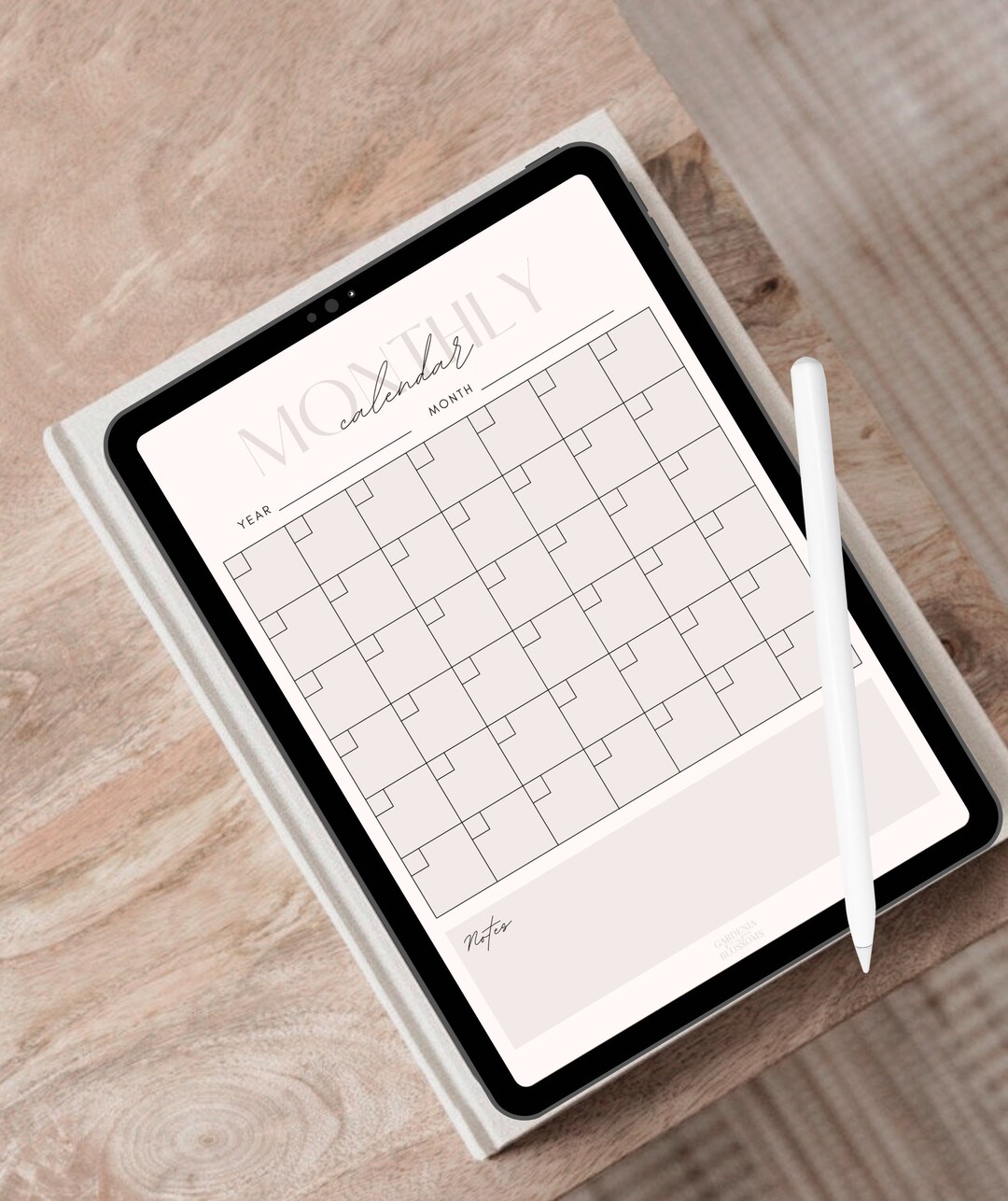 Undated Digital Calendar Template Digital Planner Etsy