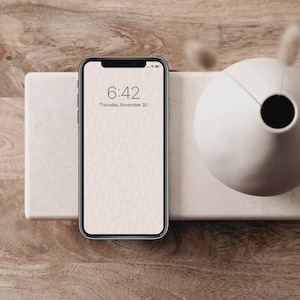 Warm Neutral iPhone Wallpaper | Boho iPhone Lock Screen | Warm Boho Neutral | Minimal Home Screen Screensaver | Digital Instant Download