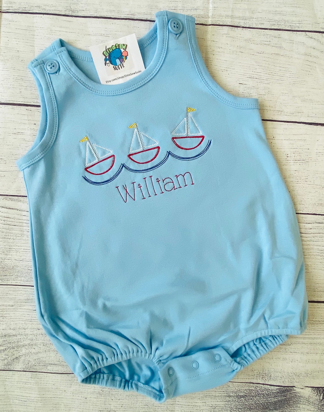 Embroidered Sailboat Bubble,sailboat Shirt, Toddler Boy Boat Romper