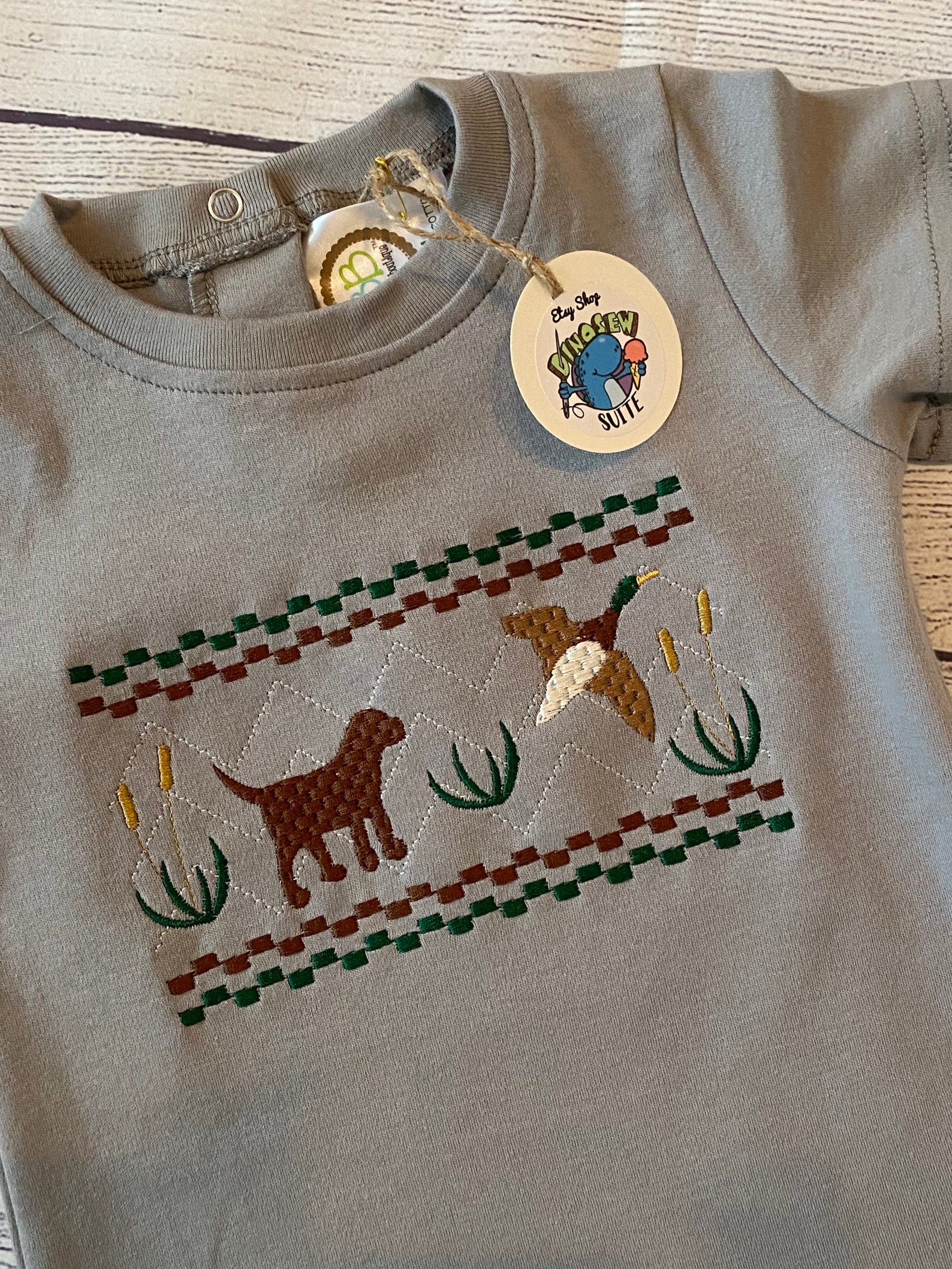 Duck Hunting Applique Romper main image 1