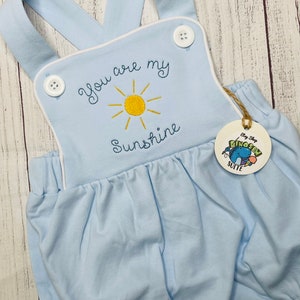 Embroidered You are my sunshine sunsuit,You are my Sunshine bubble,baby boy sunshine outfit,boy girl sun outfit,toddler,baby shower gift