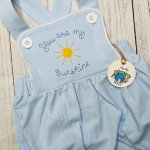 Embroidered You are my sunshine sunsuit,You are my Sunshine bubble,baby boy sunshine outfit,boy girl sun outfit,toddler,baby shower gift