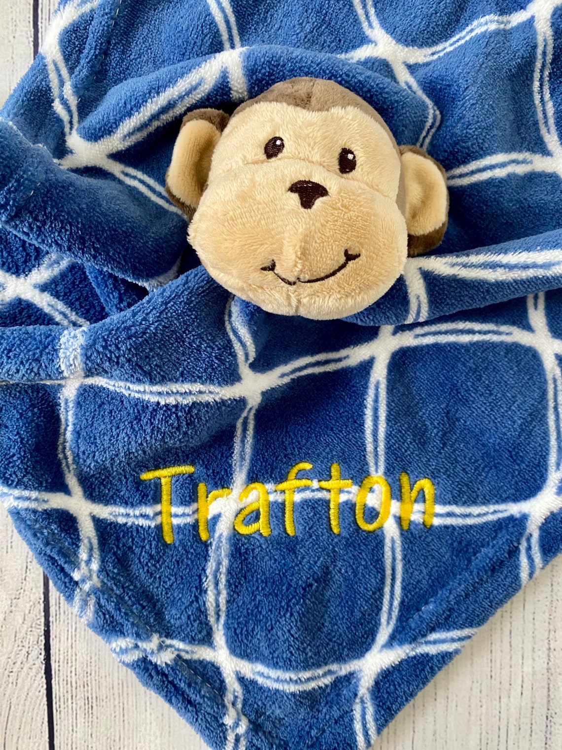 Personalized lovey Embroidered baby blanket Personalized Etsy