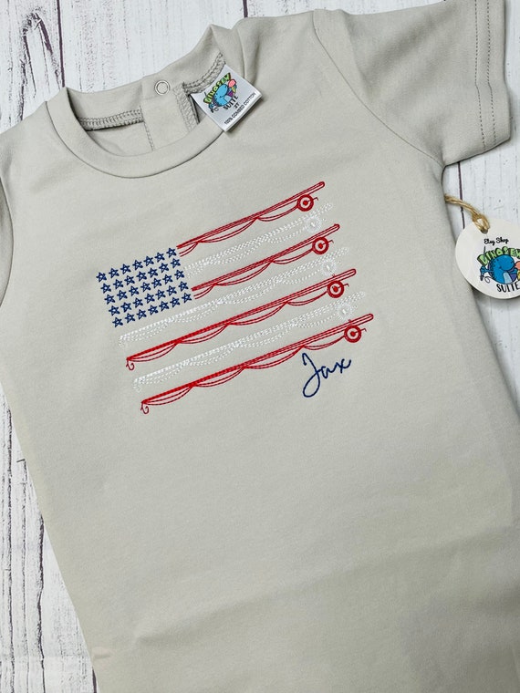 Embroidered Fishing Shirt,custom Patriotic, Fishing Shirt