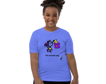 This Girl Will Vote!  Youth Short Sleeve T-Shirt