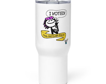 I Voted! Travel mug with a handle