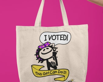 I Voted! Large organic tote bag