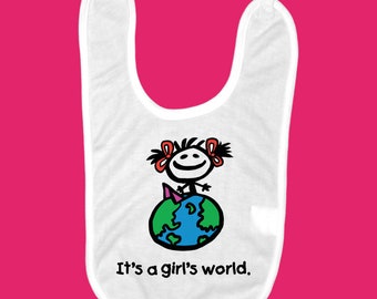 It's A Girl's World Baby Bib