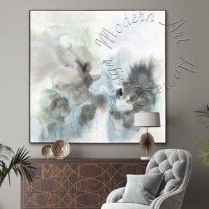 Large Abstract Painting Original Modern Wall Art, Oversize Canvas, Soft Contemporary Decor, Abstract Canvas, Abstract Framed Wall Art