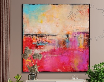 Extra Large Abstract Painting Framed Original Canvas Modern Art Abstract Canvas Wall Art Oversize Canvas Contemporary Decor Abstract Art