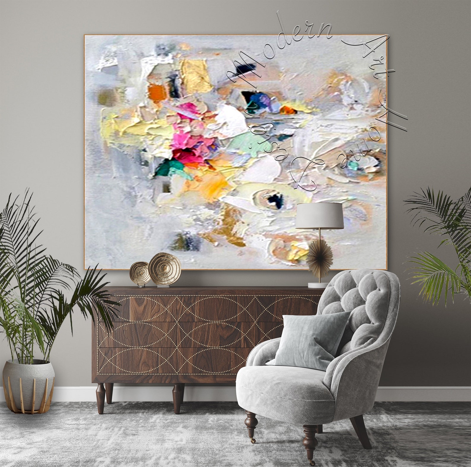 Large Abstract Painting Original Oil Colorful Textured - Etsy