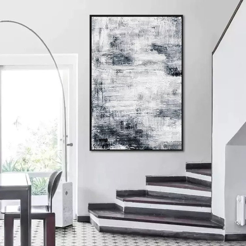 Large Textured Abstract Painting: Hand-painted Canvas Wall Art - Etsy