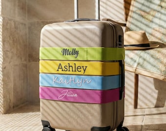 Cinghie per bagagli personalizzate con ricamo / Accessori da viaggio personalizzati con ricamo del nome / Per bagagli sicuri / Per viaggiatori