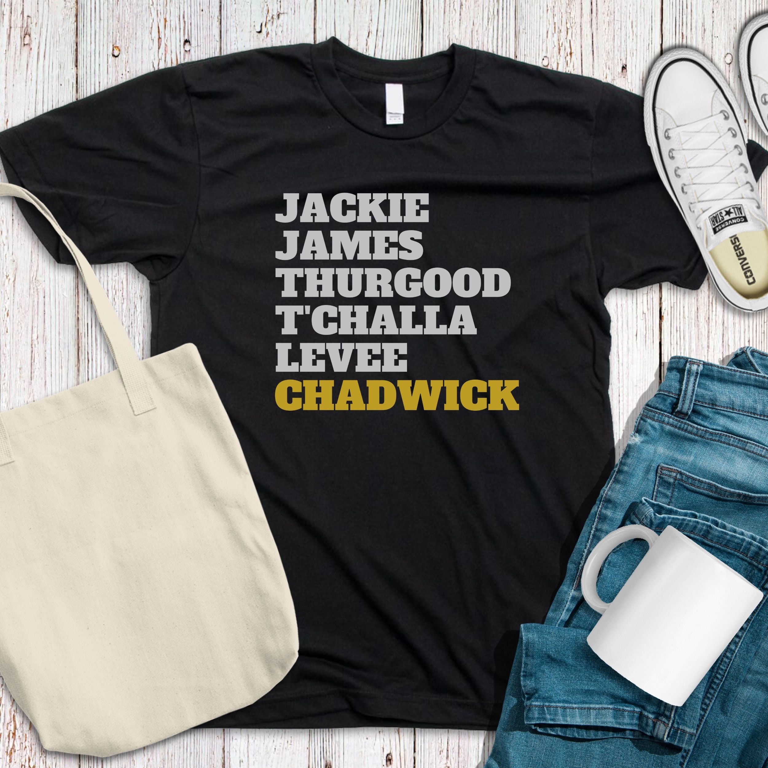 Chadwick Boseman Characters T-Shirt | Afrocentric Shirt | Black Woman Shirt