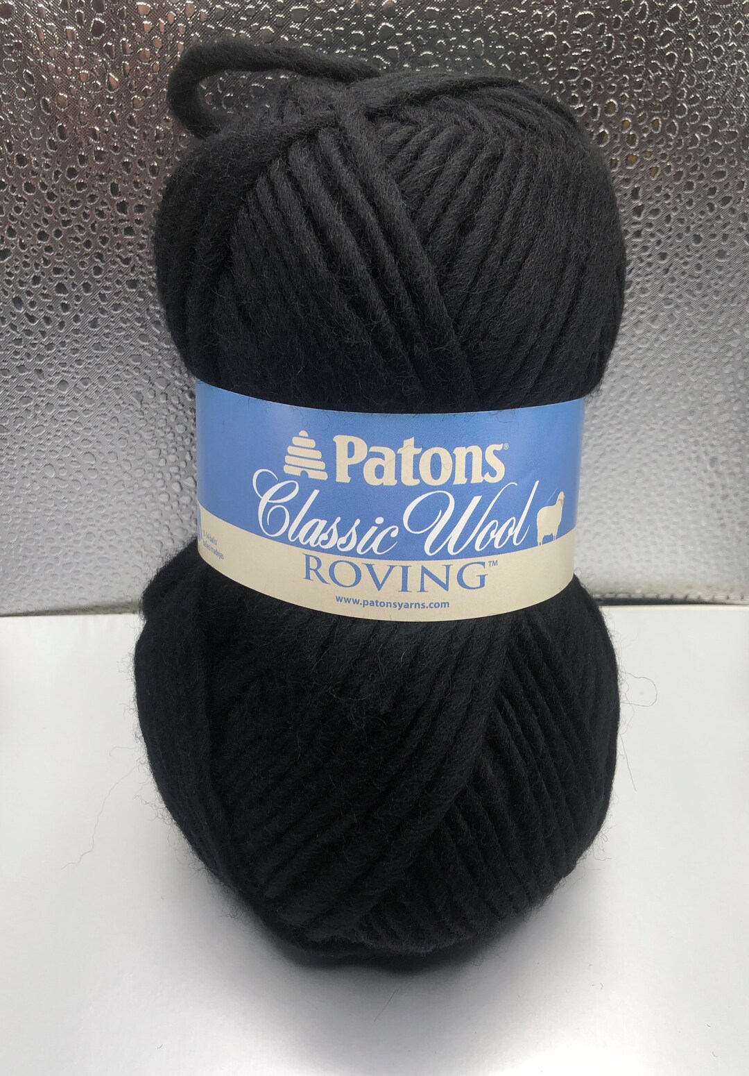 Black Patons Classic Wool Roving Yarn Etsy