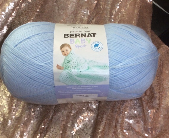 Bernat Big Ball Baby Sport Yarn, Pale Blue