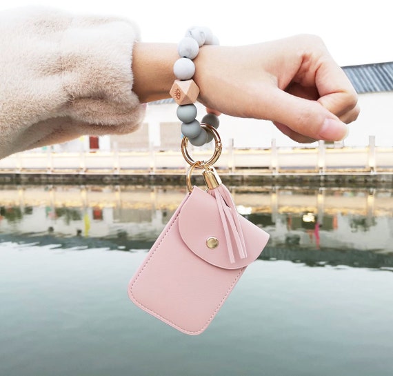 Keychain Wallet With Wristlet Bangle Bracelet