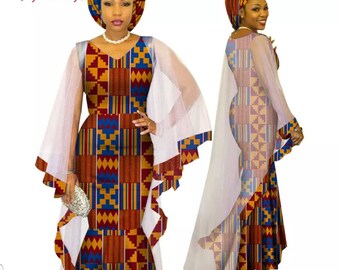 Robe De Reine Africaine Robe Africaine De Bardot De Partie Etsy
