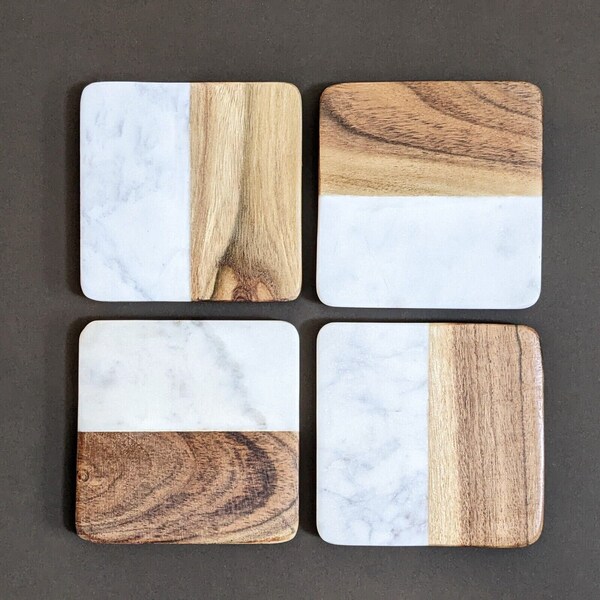 Marble Coasters Etsy