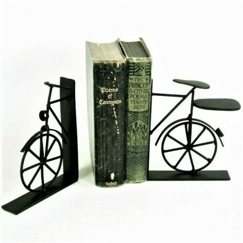 Cycle Bicycle Metal Book Ends Vintage Style Bookends Shelf Etsy UK