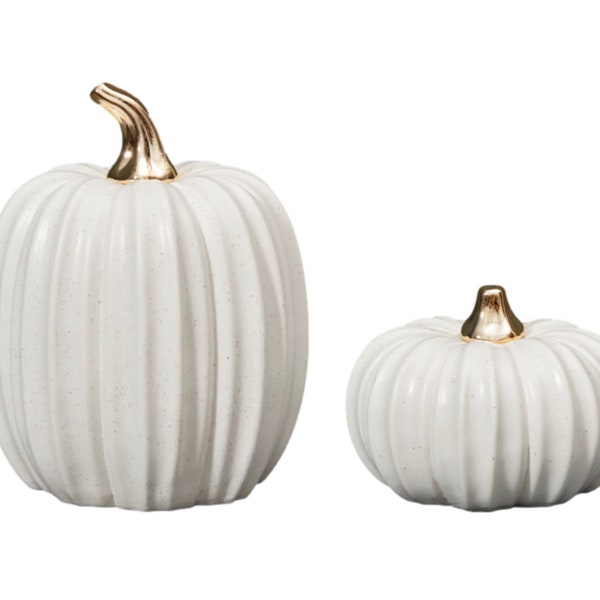 White Ceramic Pumpkin Etsy