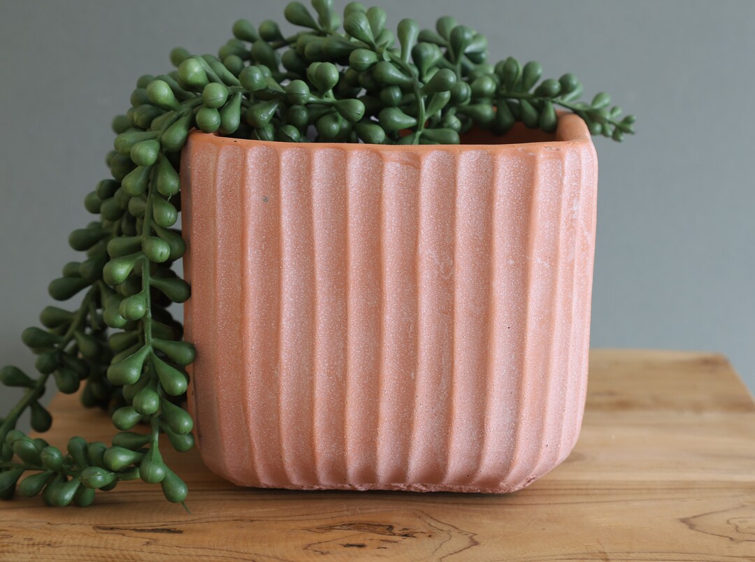 14cm Square Terracotta Plant Pot Planter Cover Clay Flowers Etsy