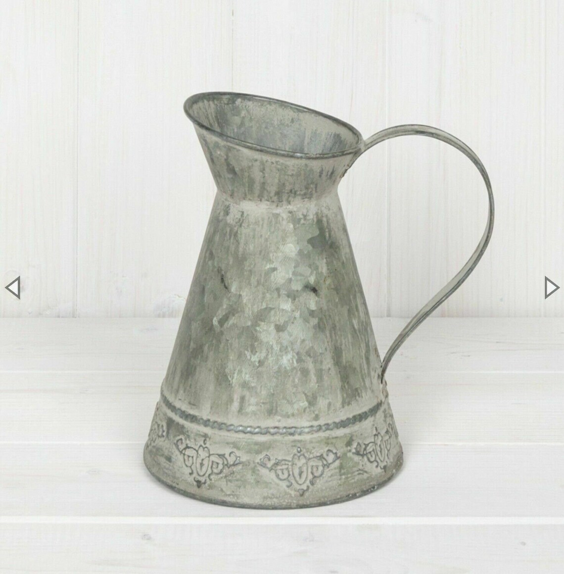 15cm Vintage Style Grey Metal Jug Pitcher Flower Vase Home Etsy