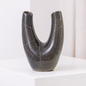 Richard Uhlemeyer vase 1950s - German studio ceramics - Brutalism gift - Mid Century flower vase - Vintage ceramic decoration