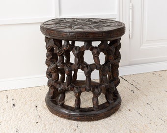 Old Bamileke Stool - Table from Cameroon - African Art - 1950s