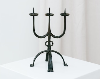Iron Candlestick Statue - Mid century Design - 70s