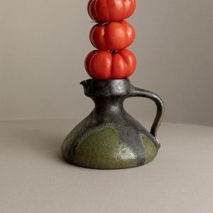 Vintage Luise Duncker Studio ceramic vase green - Fat Lava Mid Century Design 1970s - Decorative vintage vase, elegant gift idea