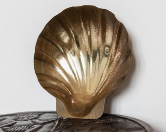 Renzo Cassetti vintage shell bowl - brass bowl - Mid Century Design - Italy 1960s - Maritime decoration, vintage boho gift
